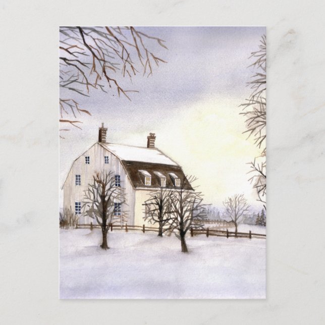Cartão Postal Inverno em Nova Inglaterra (Frente)