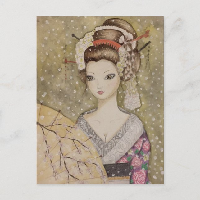 Cartão Postal Inverno em Quioto (Frente)