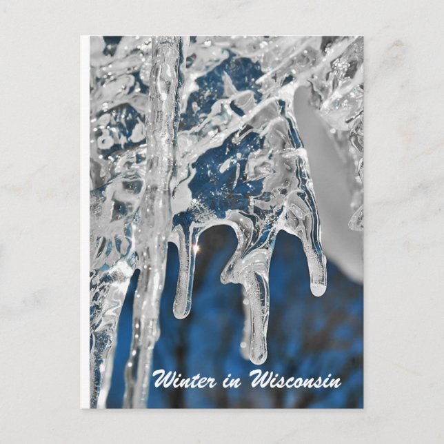 Cartão Postal Inverno em Wisconsin (Frente)