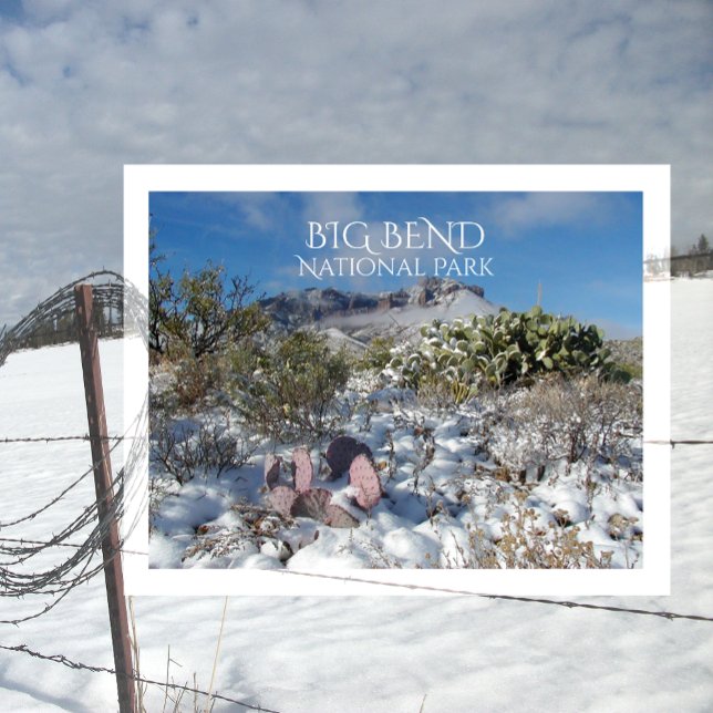 Cartão Postal Inverno, Montanhas Chisos, Parque Nacional Big Ben (Criador carregado)