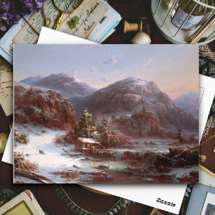 Cartão Postal Inverno nas montanhas por Régis François Gignoux