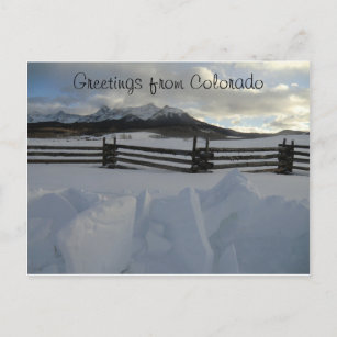Cartão Postal Inverno nas montanhas San Juan, Colorado