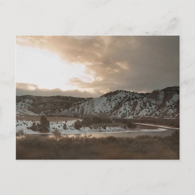 Cartão Postal Inverno nas Rockies (Frente)