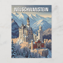 Inverno no Castelo de Neuschwanstein na Alemanha V