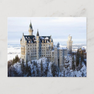 Cartão Postal Inverno no Castelo Neuschwanstein, Alemanha, Bavie