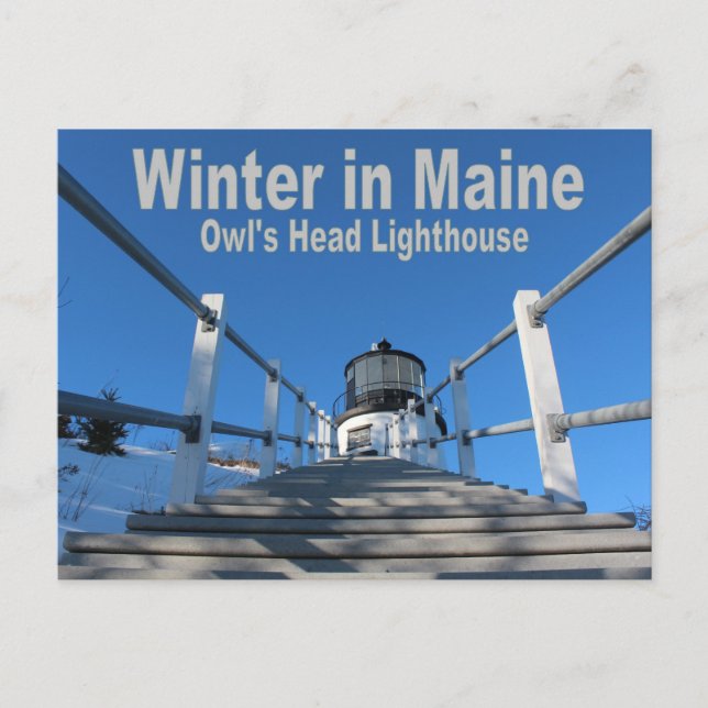 Cartão Postal Inverno no Maine (Frente)