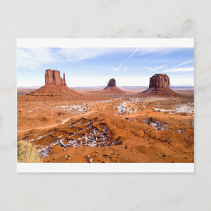 Cartão Postal Inverno no Monumento Valley