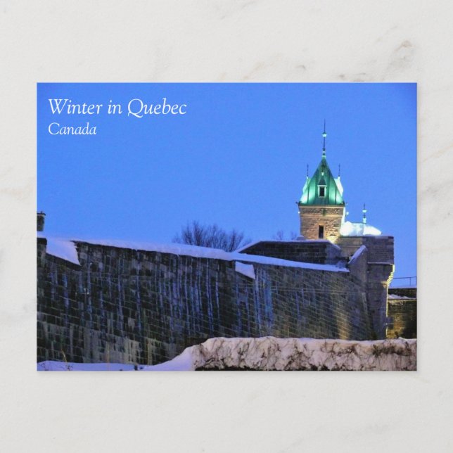 Cartão Postal Inverno no Quebec, Canadá (Frente)