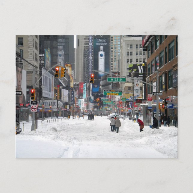 Cartão Postal Inverno Snow Storm Nova Iorque 12/26/10 (Frente)
