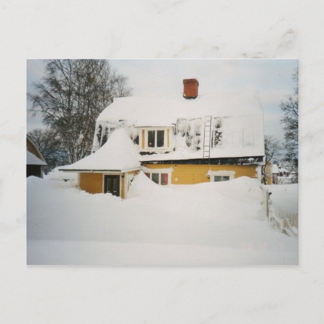 Cartão Postal Inverno sueco (Frente)
