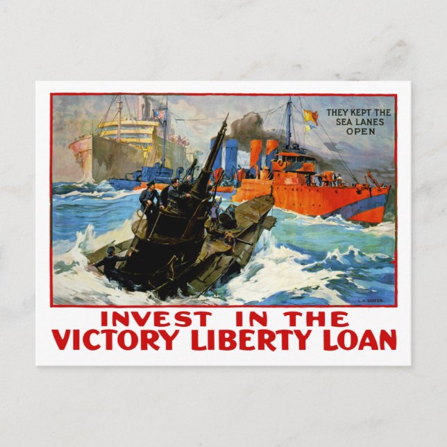 Cartão Postal Invest in the Victory Liberty Loan (Frente)