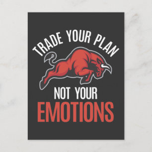 Cartão Postal Investidor no mercado bolsista Bull Day Trading