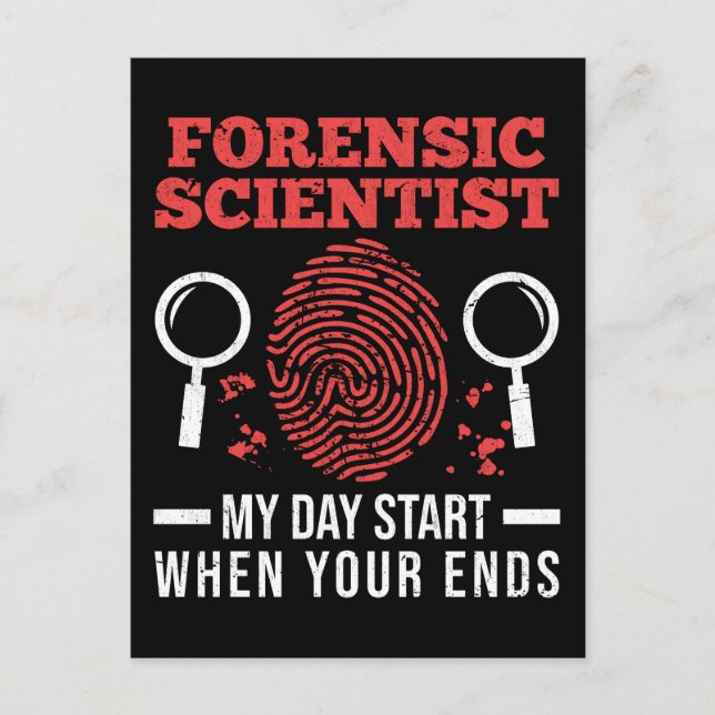 Cartão Postal Investigador de Ciência Forense Cientistas Forense (Frente)