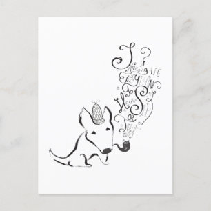 Cartão Postal Investigar tudo o que é inglês Bull Terrier art