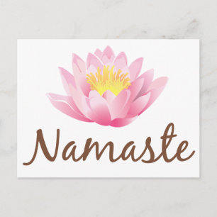 Cartão Postal Ioga da flor de Namaste Lotus