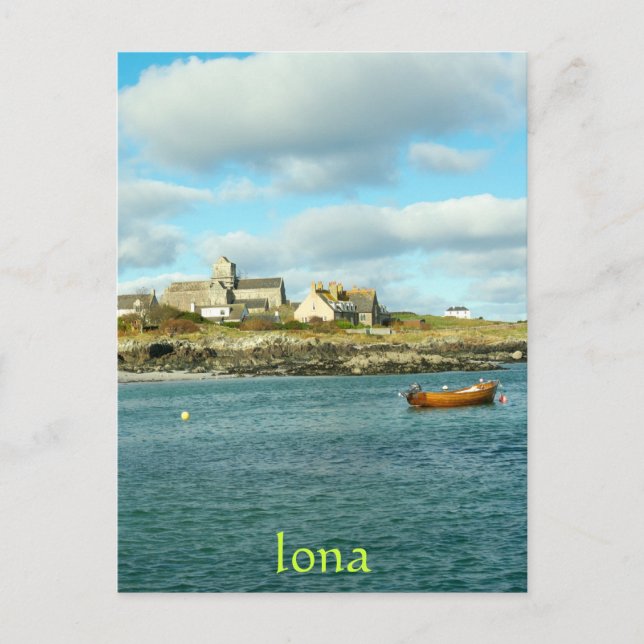 Cartão Postal Iona Abbey Scotland (Frente)