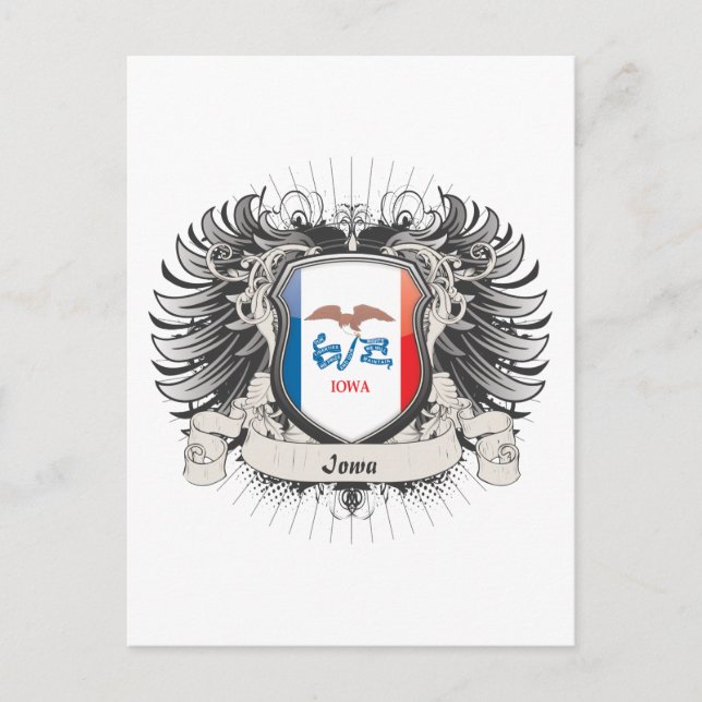Cartão Postal Iowa Crest (Frente)