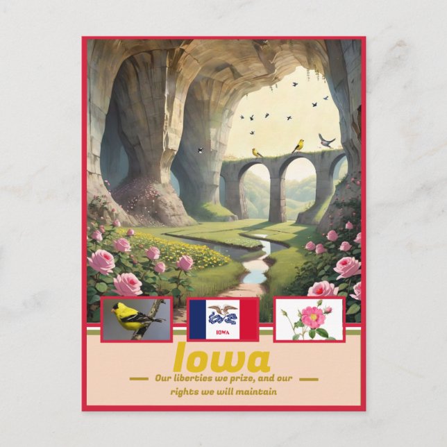 Cartão Postal Iowa Essence: Surreal State Wonder (Frente)