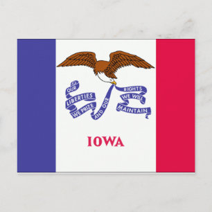 Cartão Postal Iowa Flag