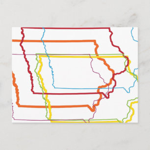 Cartão Postal iowa orgulho blur