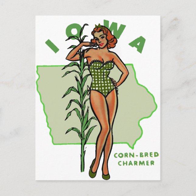 Cartão Postal Iowa Pinup (Frente)