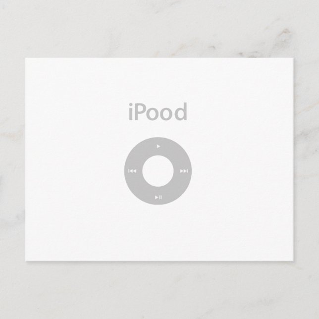 Cartão Postal Ipod Spoof Ipood (Frente)