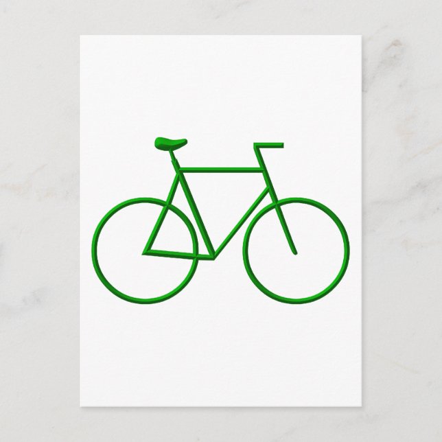 Cartão Postal Ir Bicicleta Verde (Frente)