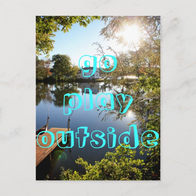 Cartão Postal ir brincar lá fora (Frente)