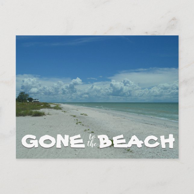 Cartão Postal Ir para a Captura de Praia na Foto Tropical Beach (Frente)