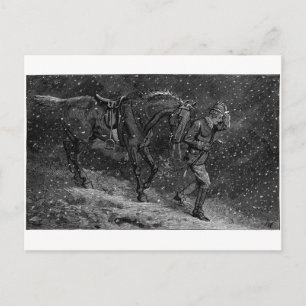 Cartão Postal Ir para casa ao amor em um algodão