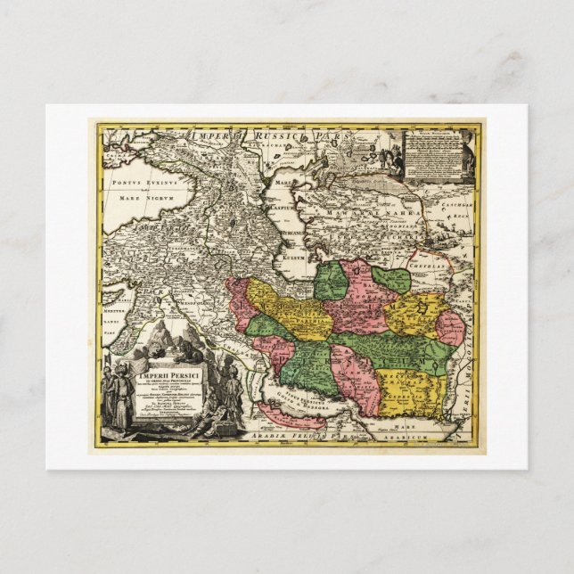 Cartão Postal IrãMapaPanorâmicoIrã (Frente)