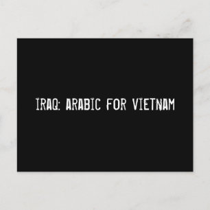 Cartão Postal iraque: árabe para o vietname