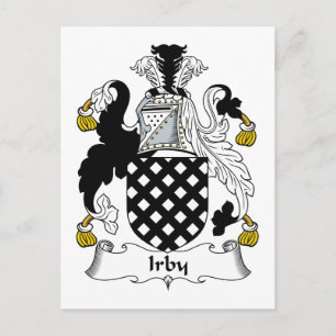 Cartão Postal Irby Family Crest