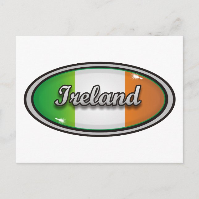 Cartão Postal Ireland flag 1 (Frente)