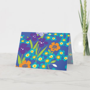 cartão postal íris azul japonês