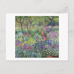 Cartão Postal Iris garden Giverny por Monet