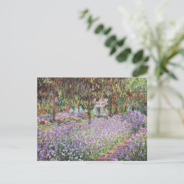 Cartão Postal Íris no Jardim de Monet (Em pé/Frente)