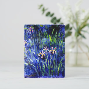 Cartão Postal Irises, famosa pintura de Monet,