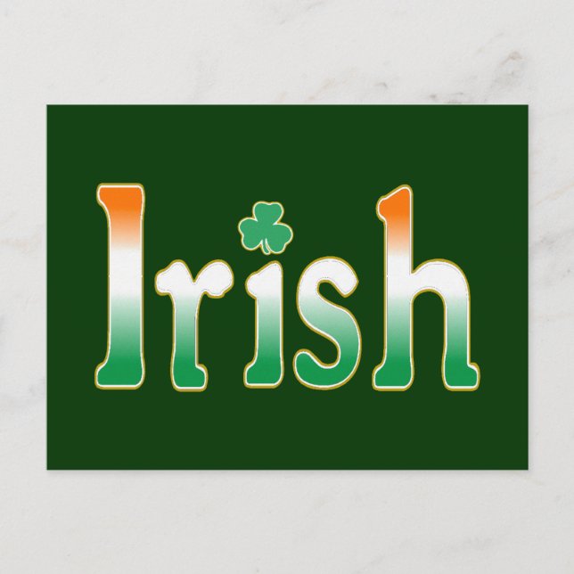 Cartão Postal Irish (Frente)