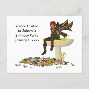 Cartão Postal Irish Boy Fairy Sobre O Cartão-Postal De Aniversár