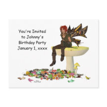 Irish Boy Fairy Sobre O Cartão-Postal De Aniversár