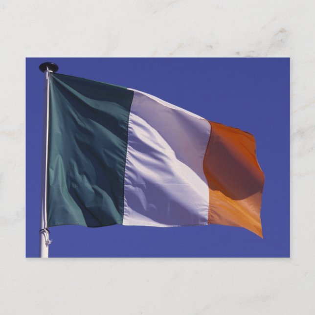 Cartão Postal Irish flag (Frente)