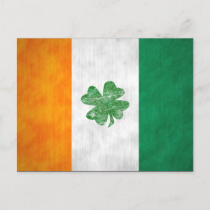 Cartão Postal Irish Flag Shamrock Cards 2