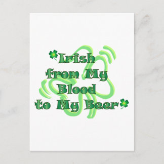 Cartão Postal Irish from Blood to Beer Postcard
