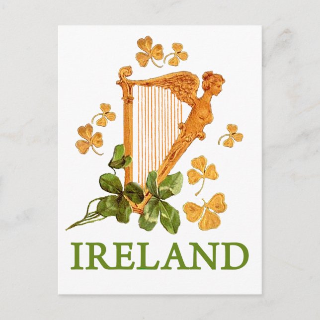CARTÃO POSTAL IRISH HARP (Frente)