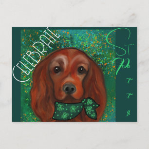 Cartão Postal Irish Red Setter