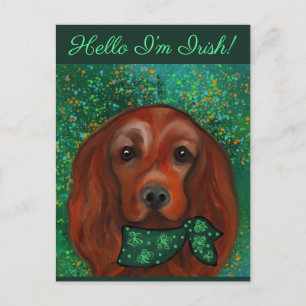Cartão Postal Irish Red Setter