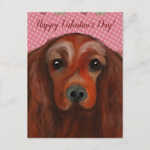 Cartão Postal Irish Red Setter
