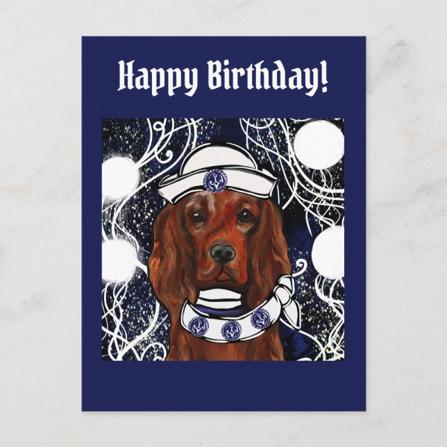 Cartão Postal Irish Red Setter    Postcard (Frente)