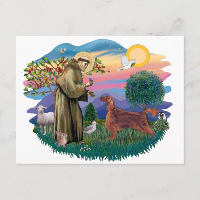 Cartão Postal Irish Setter (Frente)